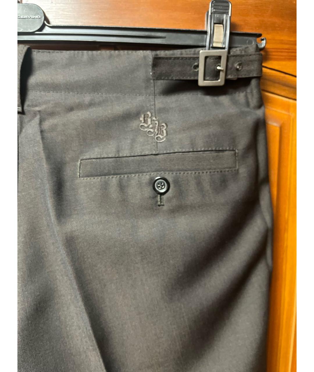 HUGO BOSS Коричневые шерстяные классические брюки, фото 4