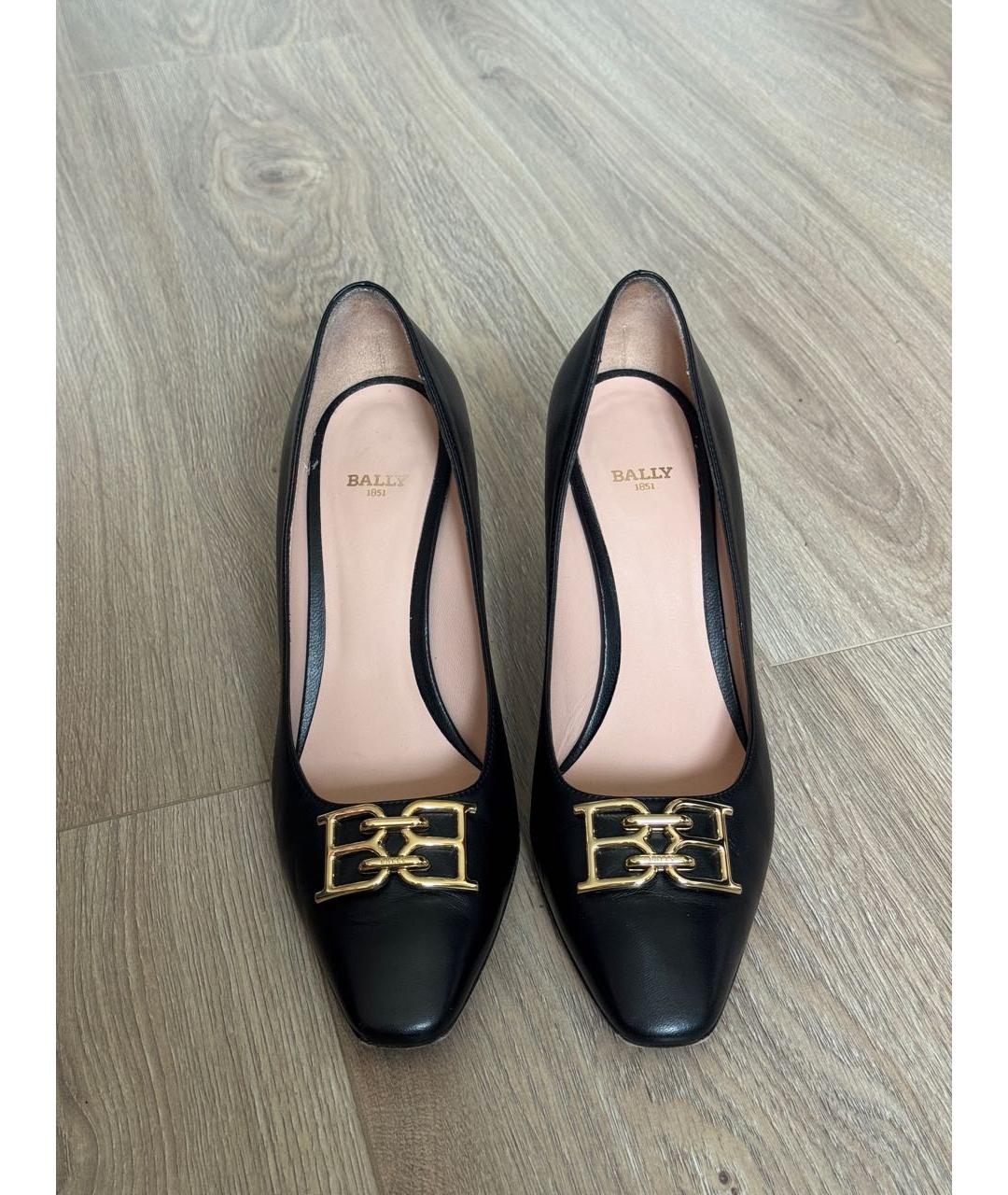 BALLY Черные кожаные туфли, фото 2