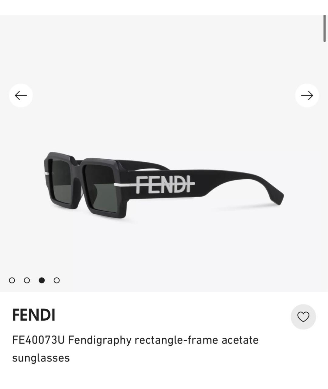 FENDI Черные пластиковые солнцезащитные очки, фото 9