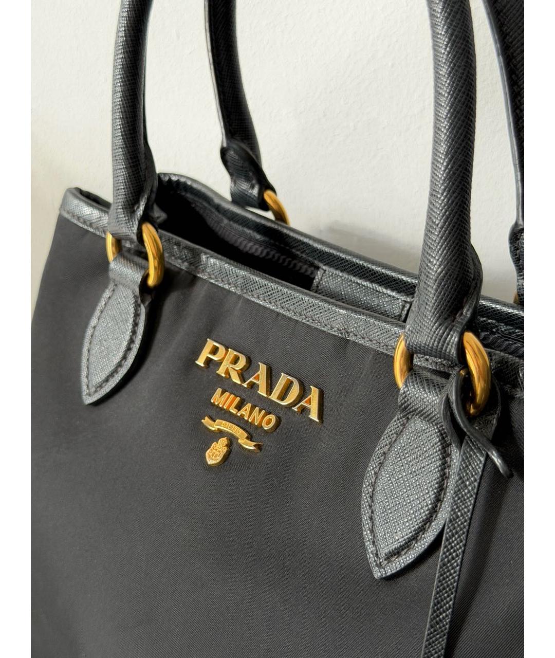 PRADA Черная сумка с короткими ручками, фото 4