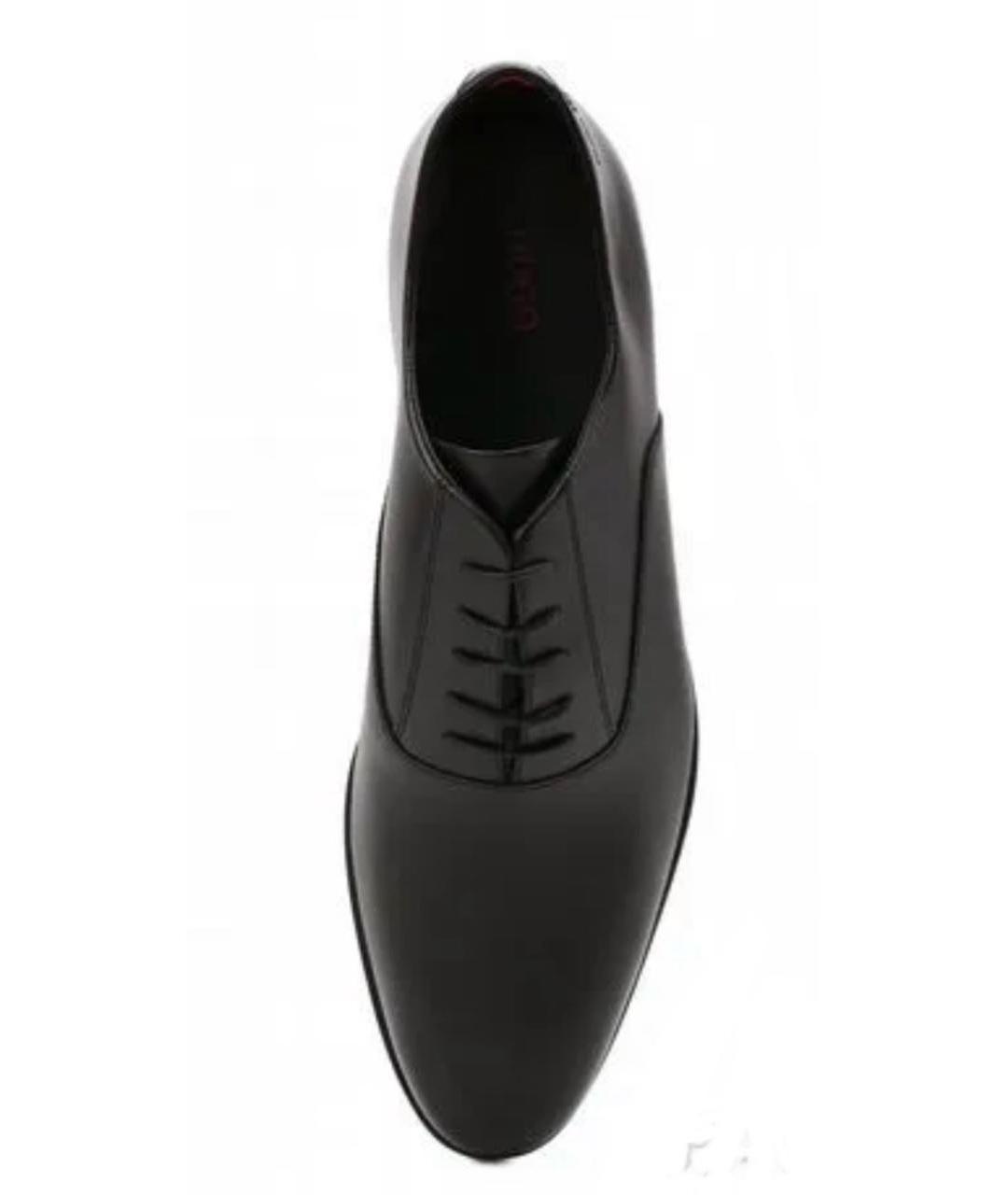 HUGO BOSS Черные кожаные низкие ботинки, фото 4