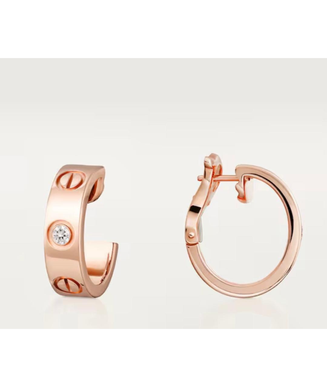 CARTIER Золотые серьги из розового золота, фото 5