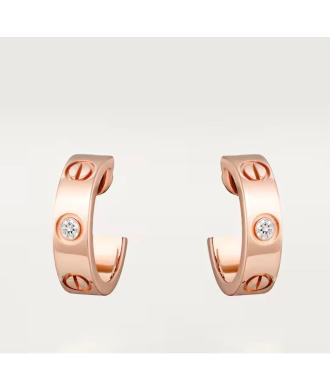 CARTIER Золотые серьги из розового золота, фото 6