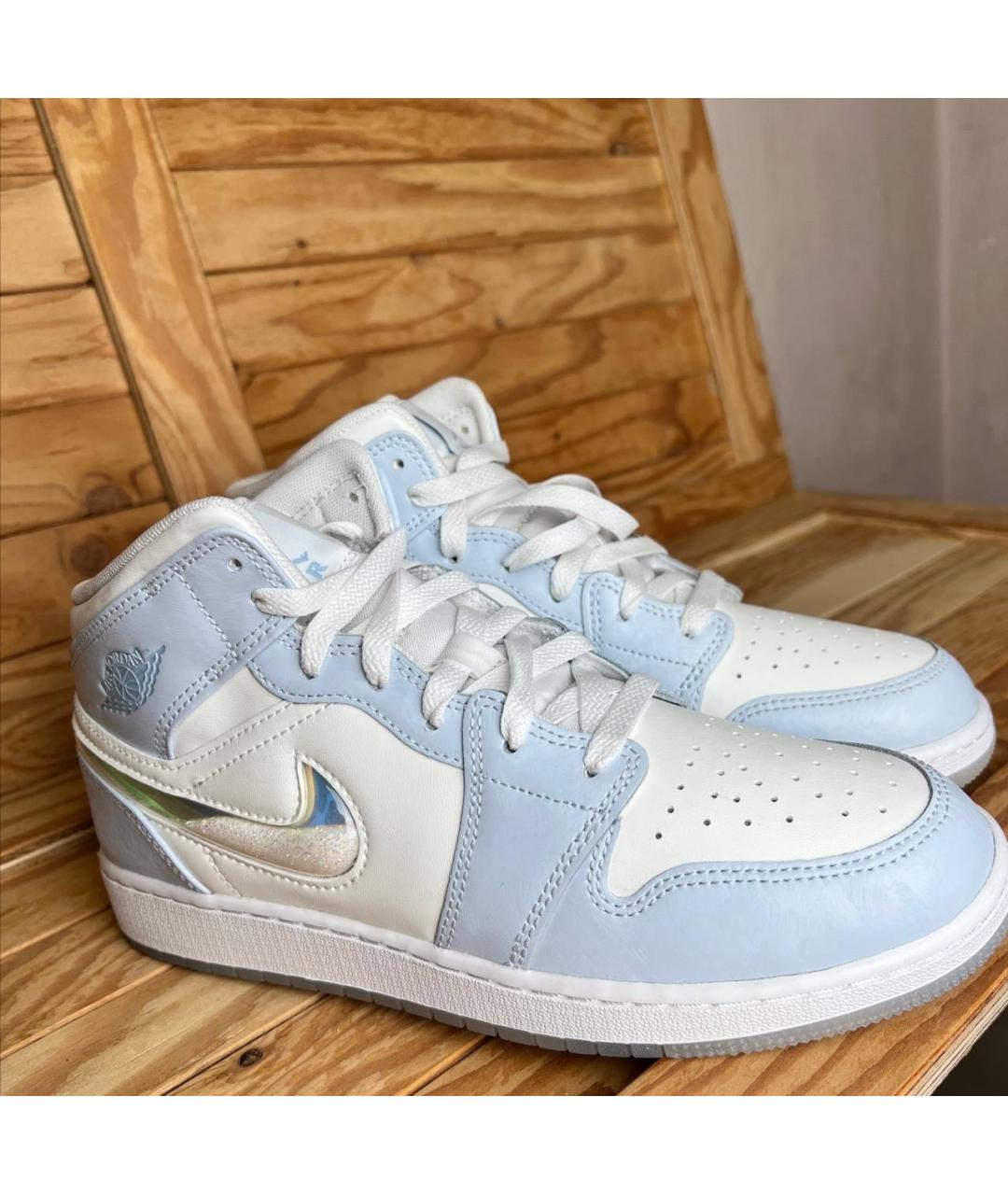 NIKE Белые кожаные кроссовки, фото 2