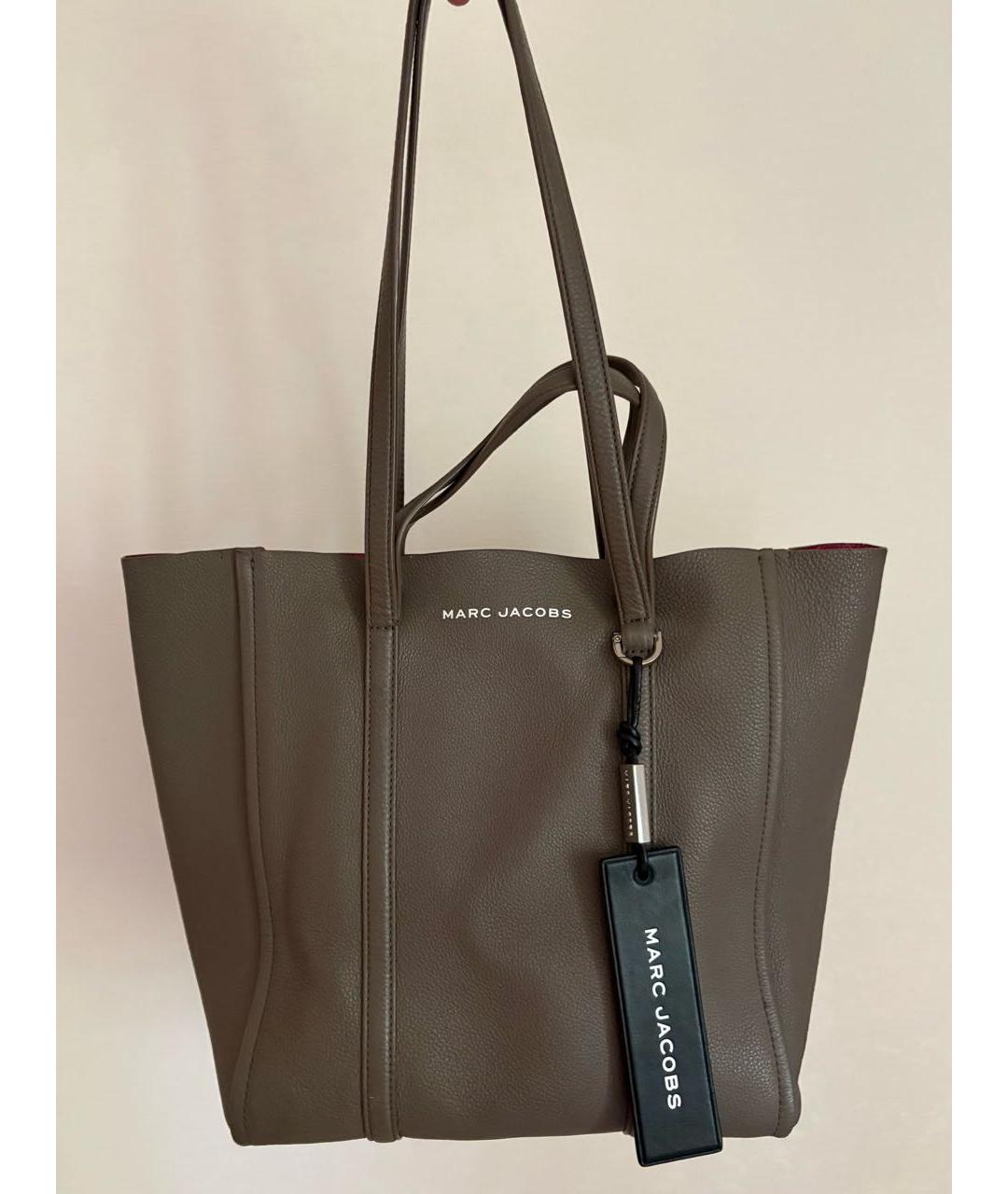 MARC JACOBS Коричневая кожаная сумка тоут, фото 2