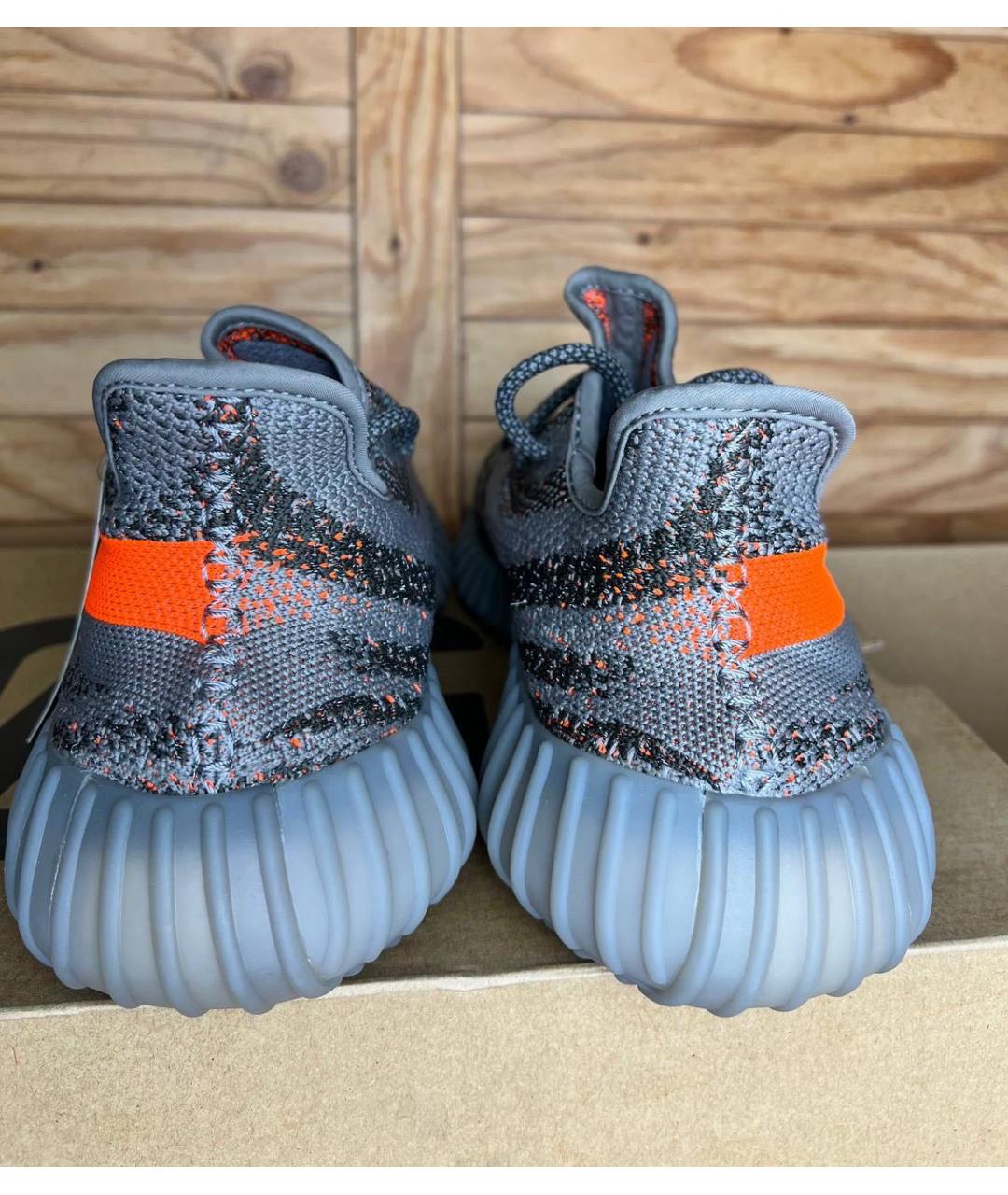 YEEZY Серые текстильные кроссовки, фото 3