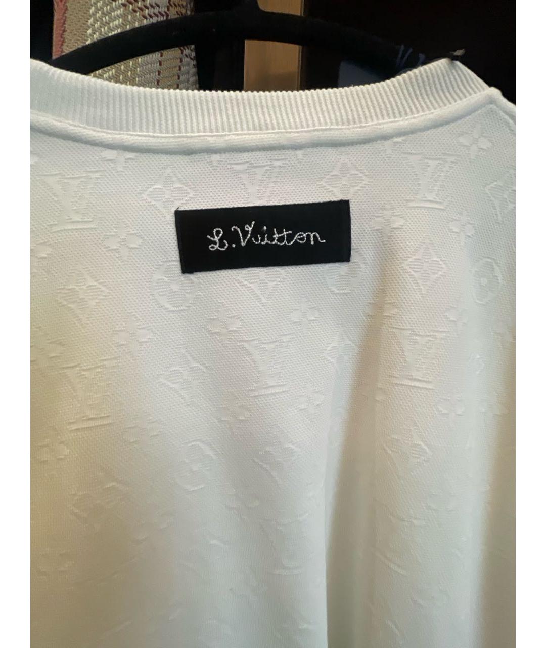 LOUIS VUITTON Белая хлопковая футболка, фото 4