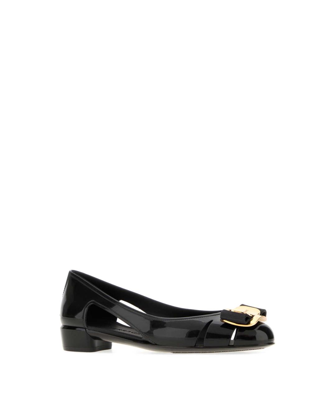 FERRAGAMO Черные резиновые туфли, фото 2