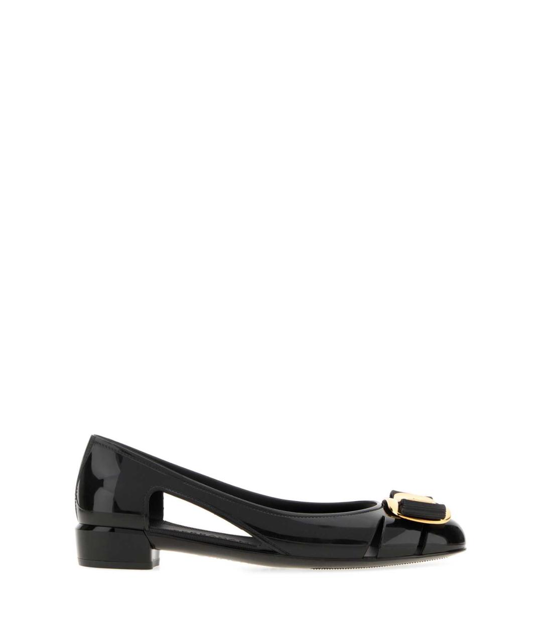 FERRAGAMO Черные резиновые туфли, фото 3