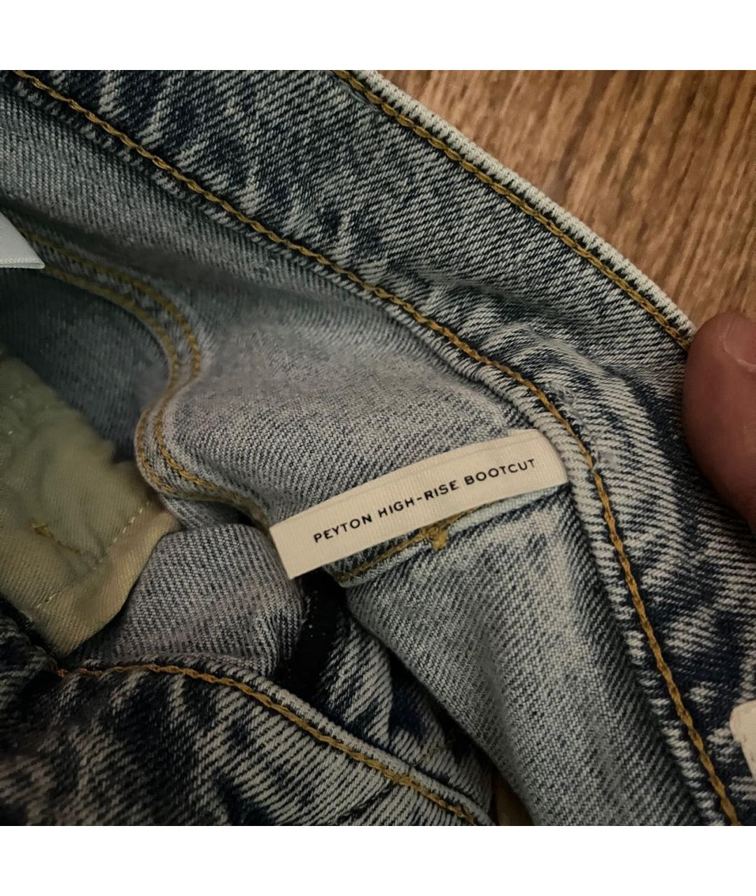 RAG & BONE Голубые хлопко-эластановые джинсы клеш, фото 4