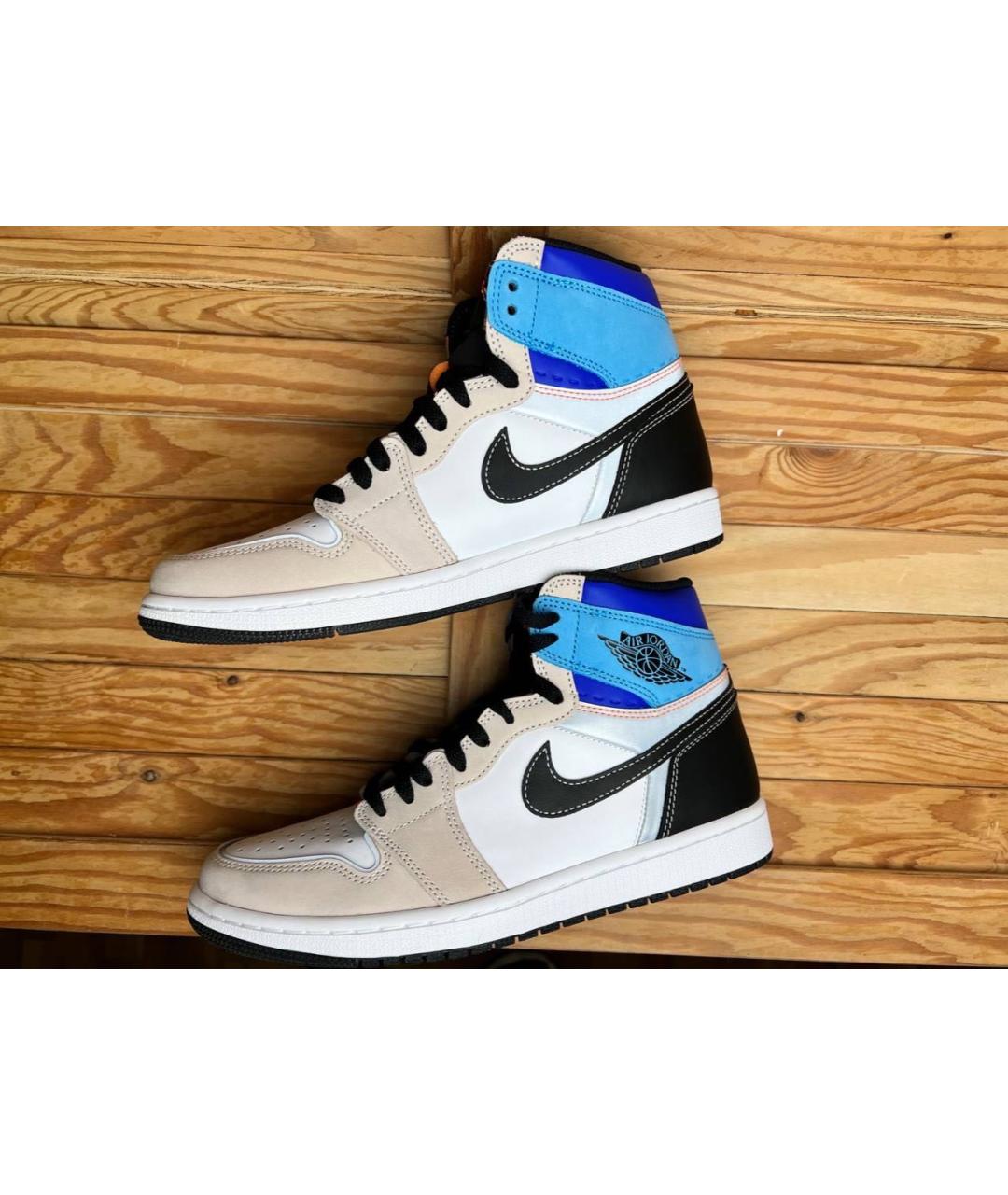 NIKE Белые кожаные высокие кроссовки / кеды, фото 3