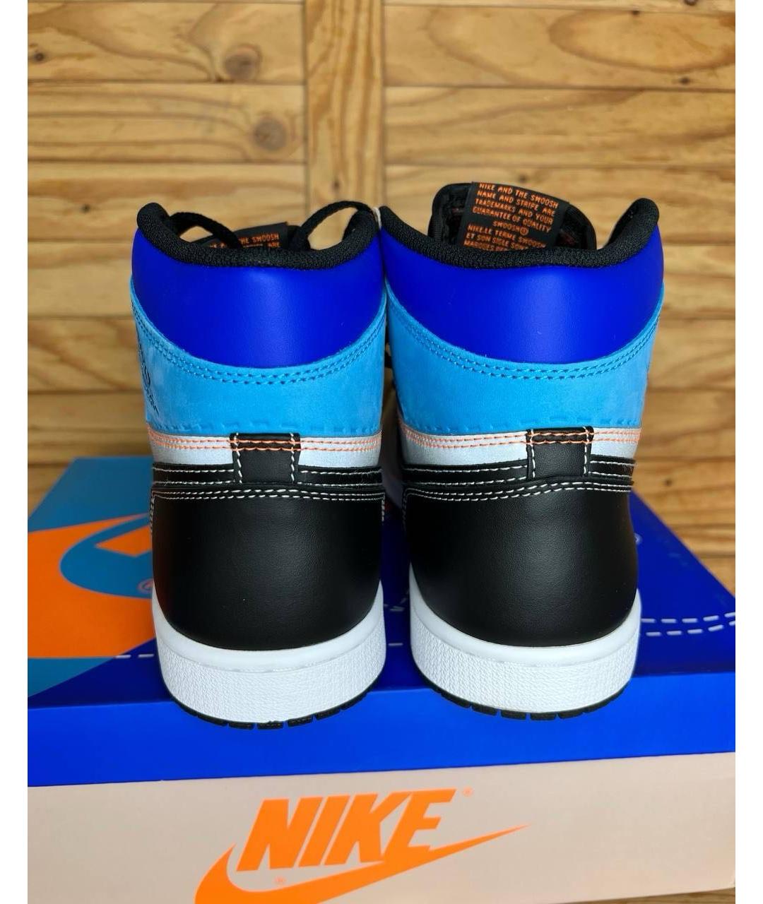 NIKE Белые кожаные высокие кроссовки / кеды, фото 4