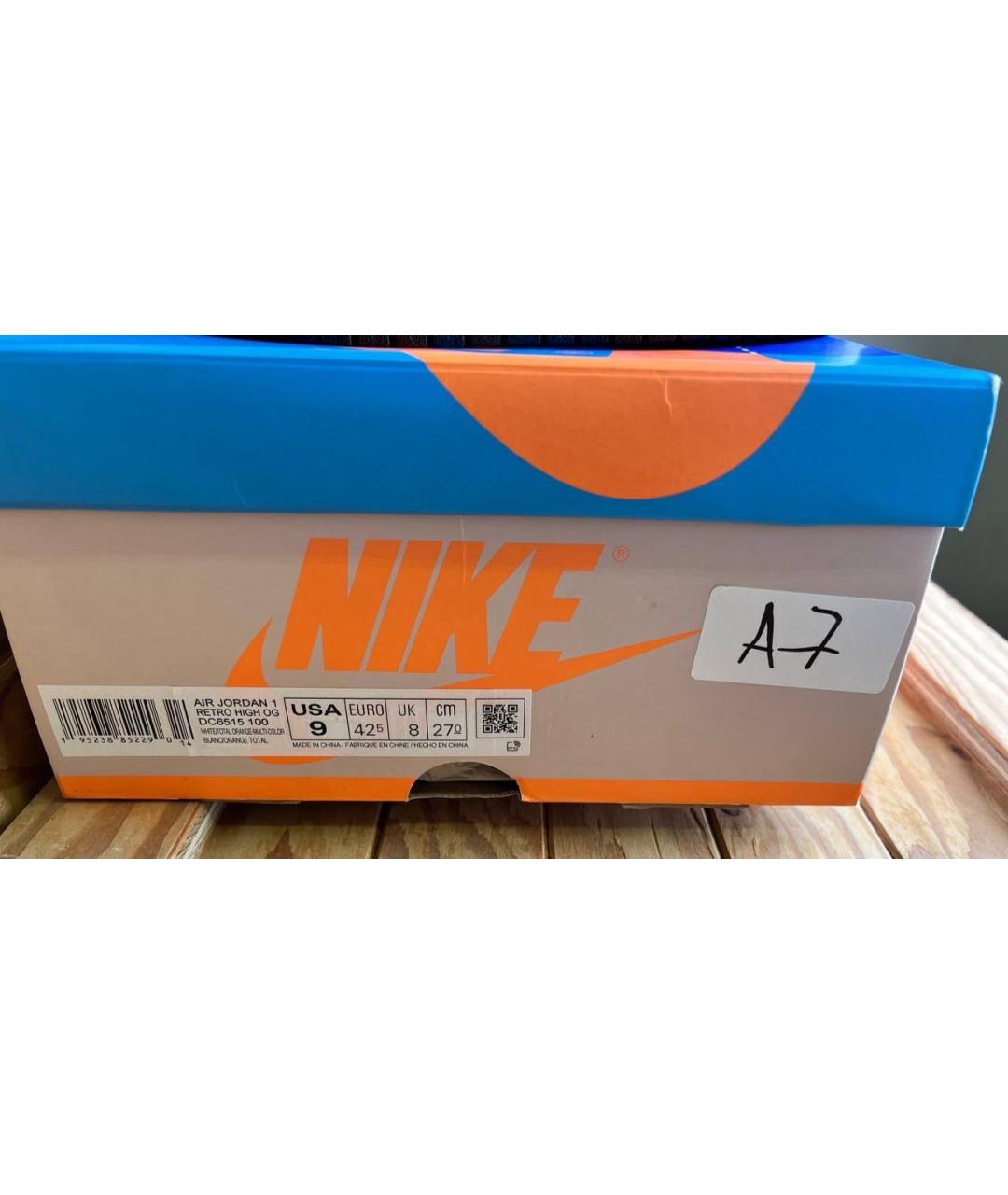 NIKE Белые кожаные высокие кроссовки / кеды, фото 6