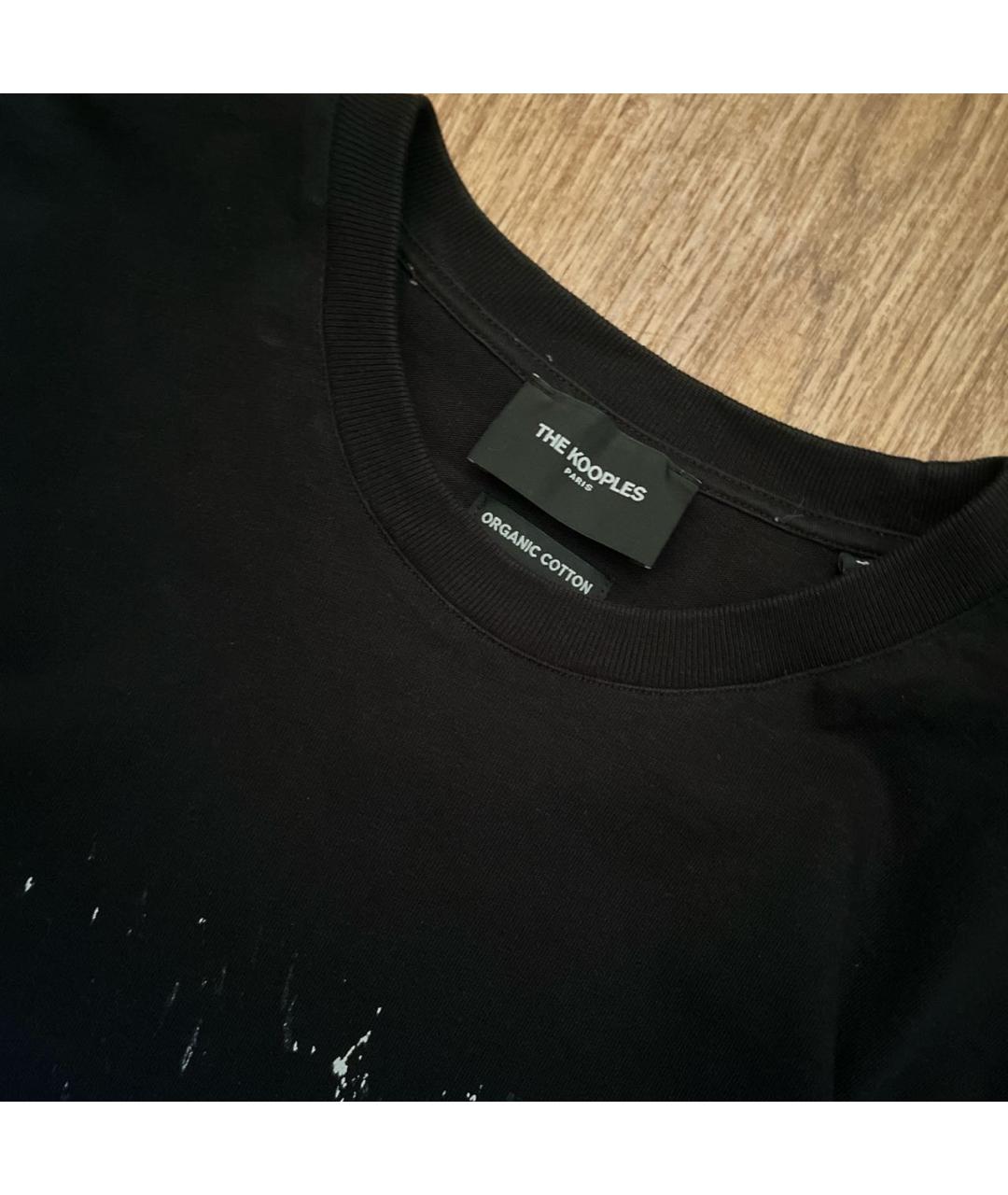 THE KOOPLES Черная хлопковая футболка, фото 3