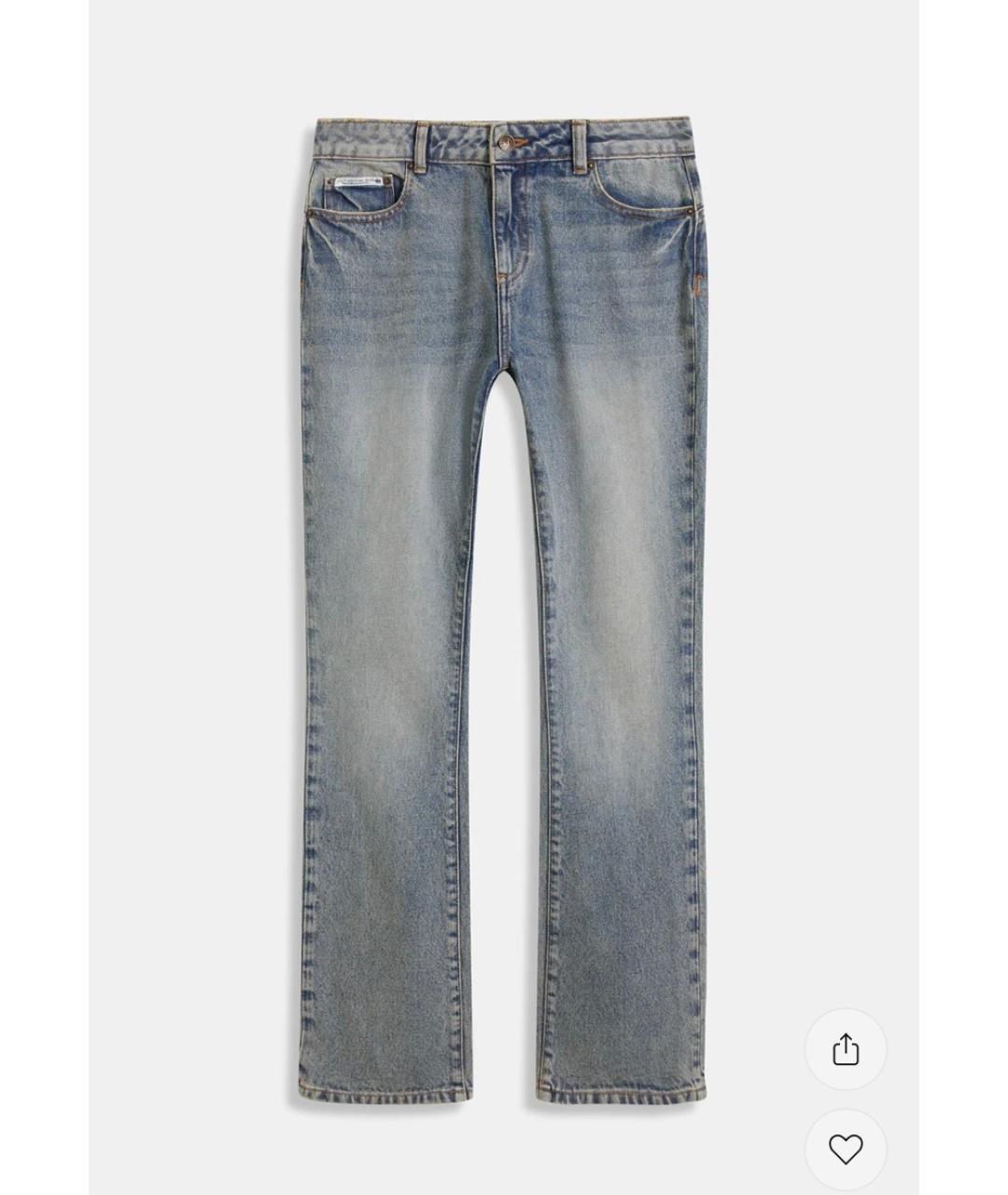 JUICY COUTURE Голубые хлопковые джинсы клеш, фото 5