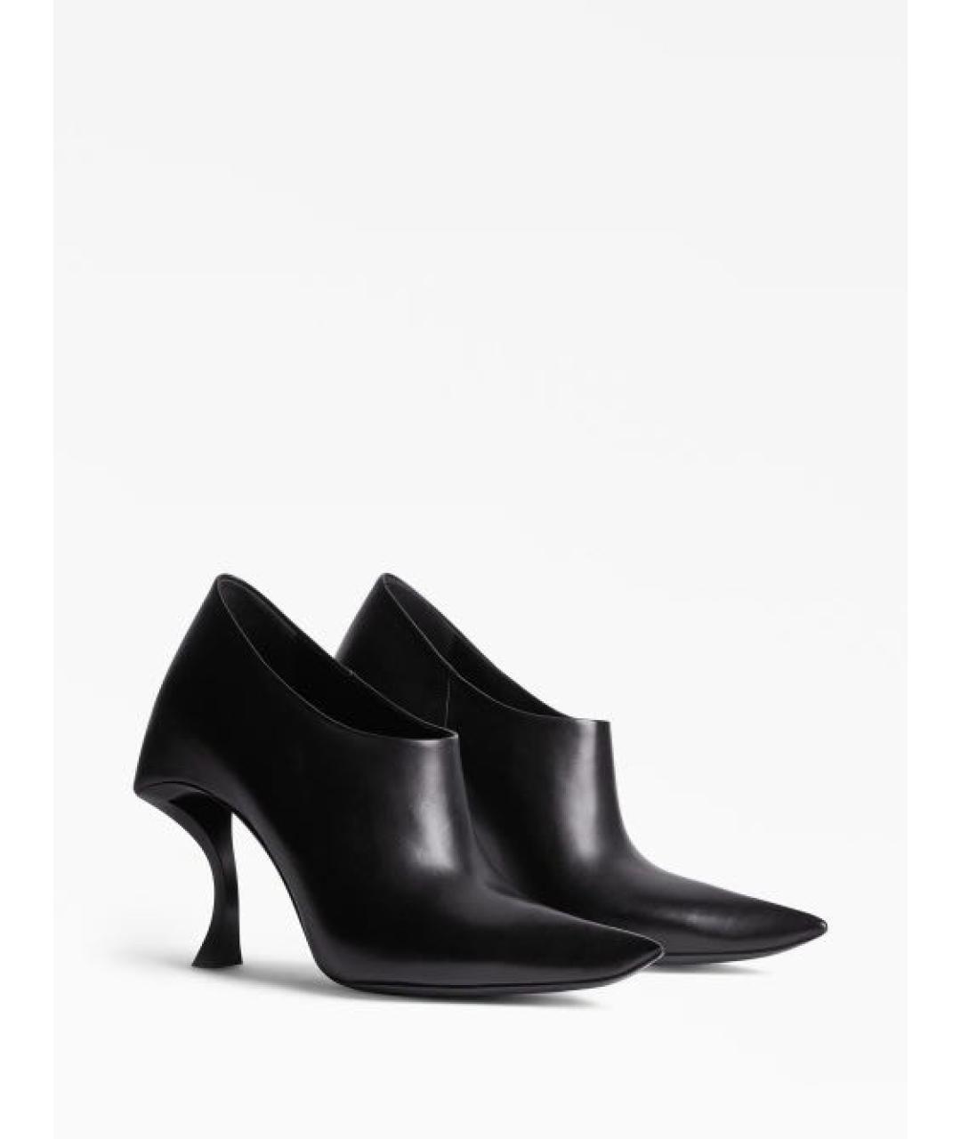 BALENCIAGA Черные кожаные ботильоны, фото 6