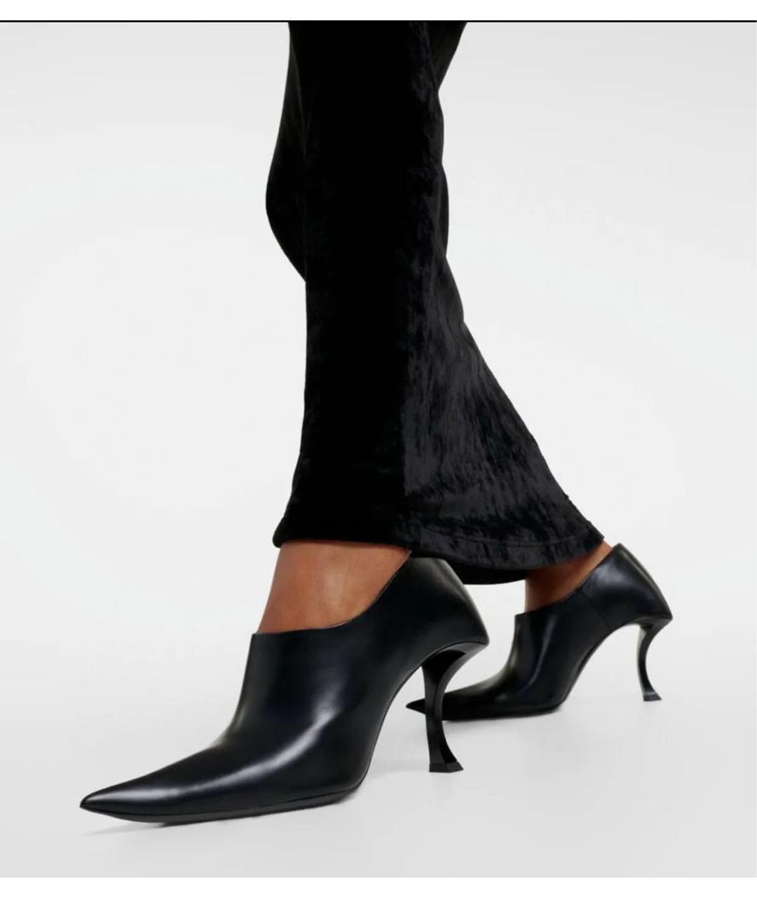 BALENCIAGA Черные кожаные ботильоны, фото 5