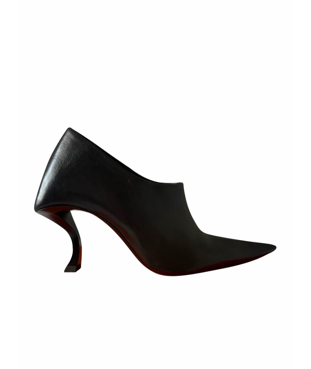 BALENCIAGA Черные кожаные ботильоны, фото 1