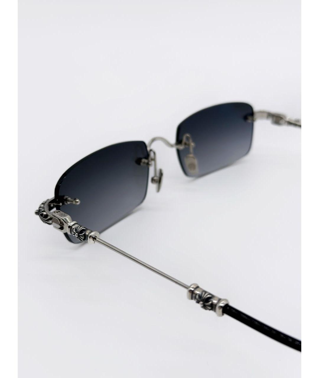 CHROME HEARTS Серебряные металлические солнцезащитные очки, фото 2