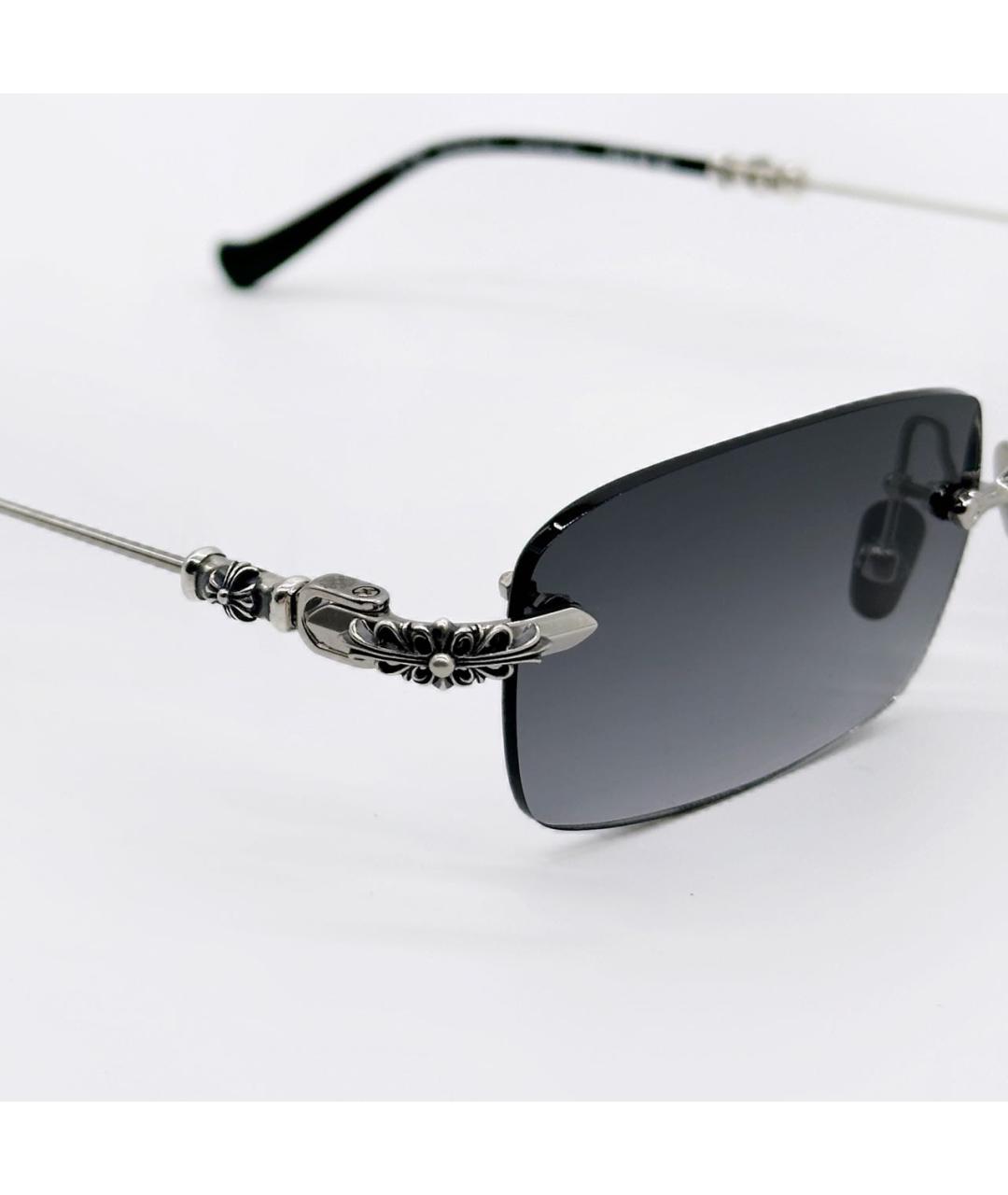 CHROME HEARTS Серебряные металлические солнцезащитные очки, фото 3