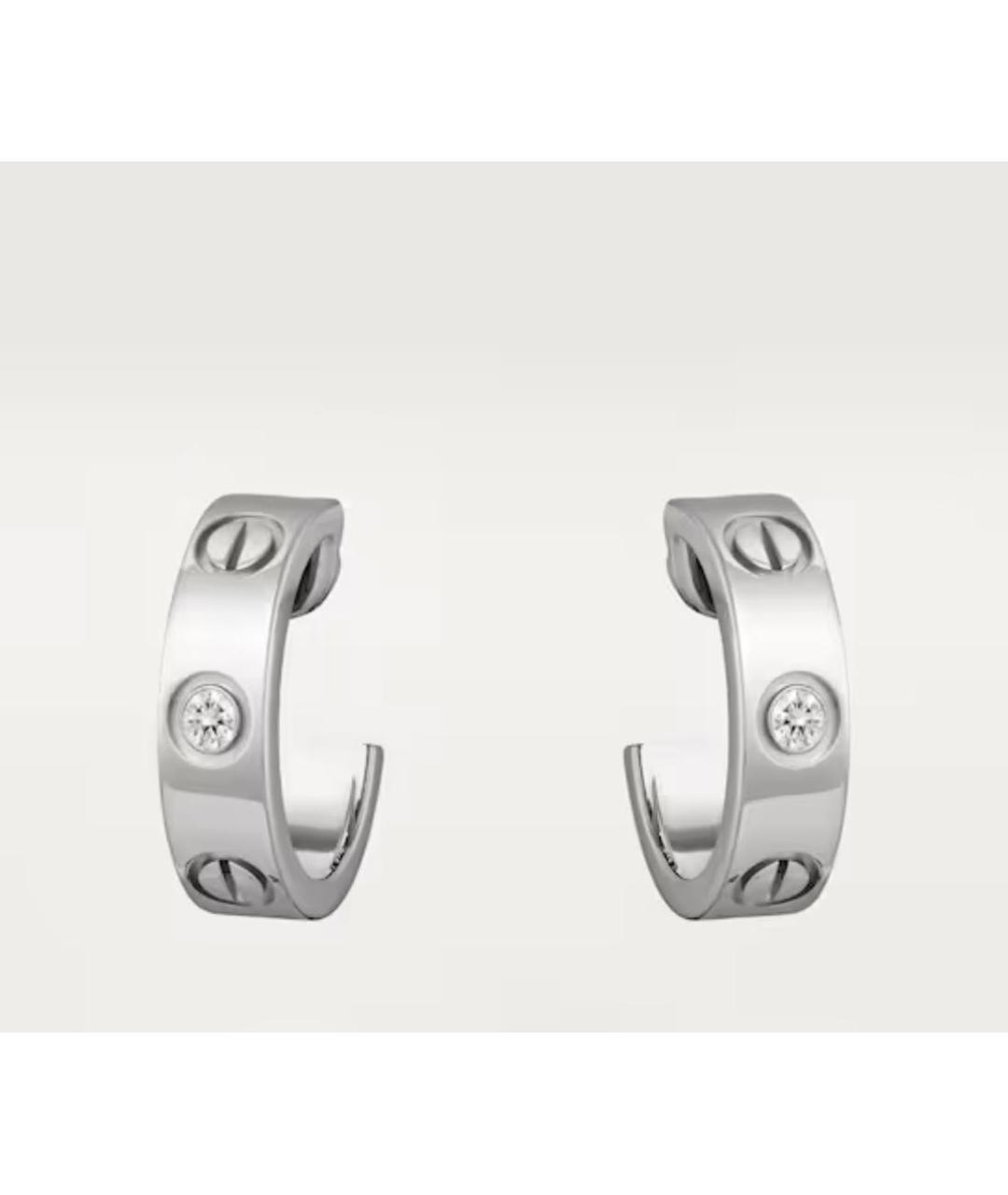 CARTIER Серебряные серьги из белого золота, фото 6