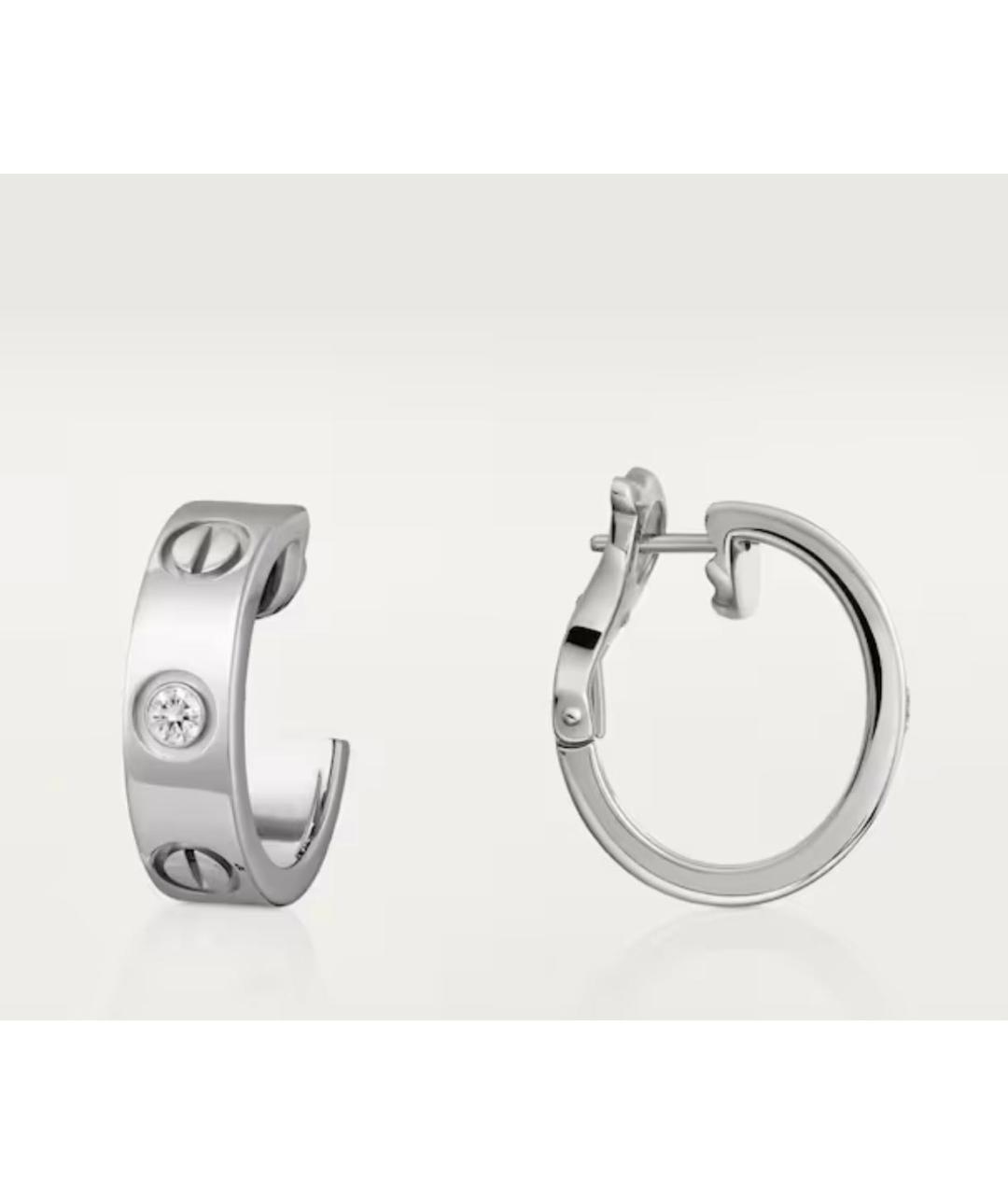 CARTIER Серебряные серьги из белого золота, фото 5