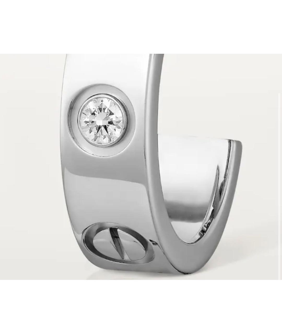 CARTIER Серебряные серьги из белого золота, фото 3