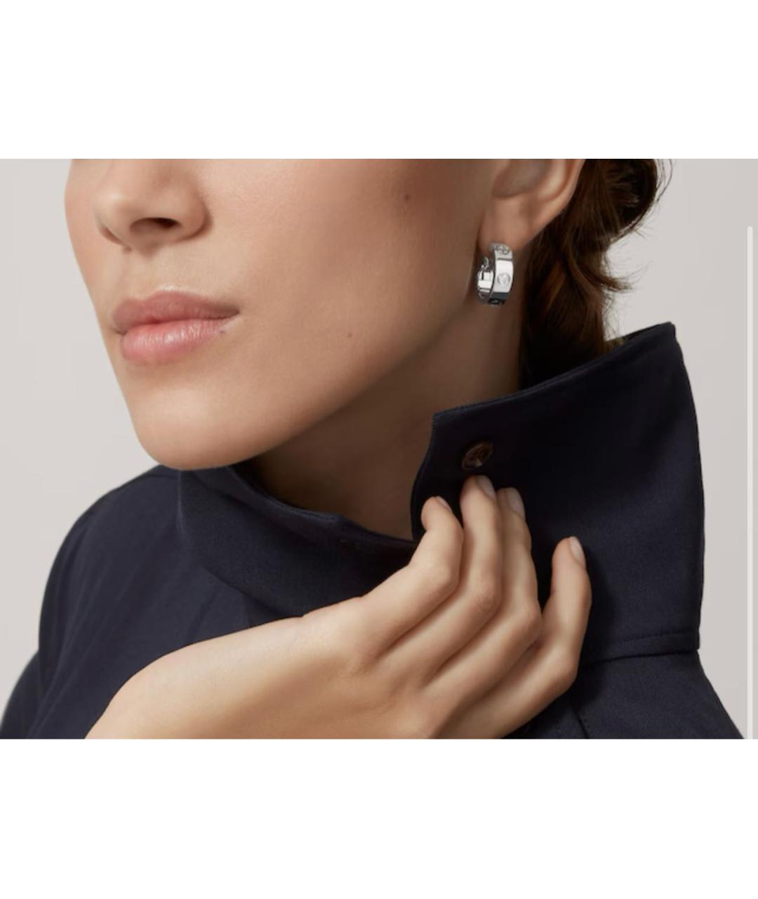 CARTIER Серебряные серьги из белого золота, фото 2