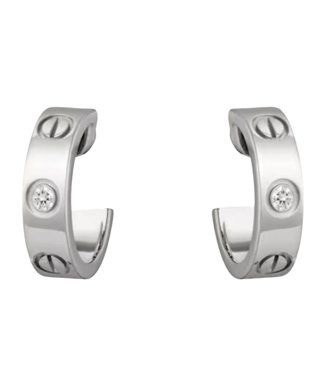 CARTIER Серебряные серьги из белого золота, фото 1