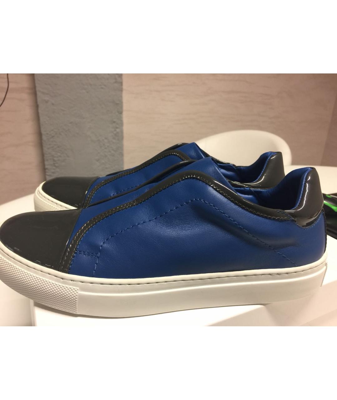 FURLA Синие кожаные слипоны, фото 7