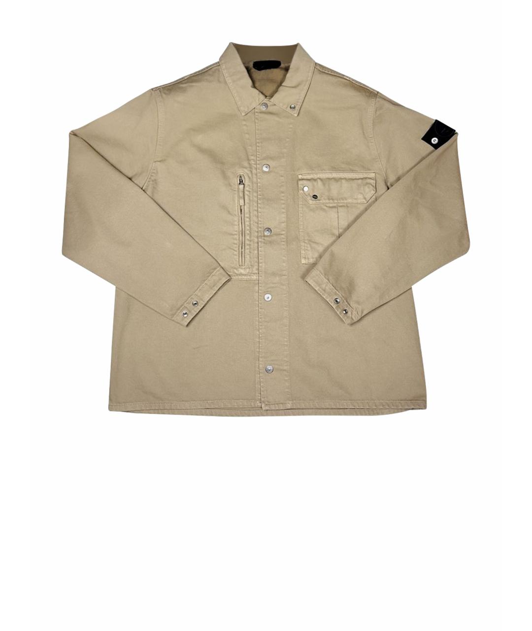 STONE ISLAND Бежевая хлопковая кэжуал рубашка, фото 1