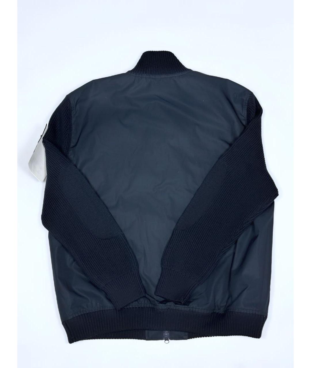 STONE ISLAND Темно-синяя хлопковая куртка, фото 2