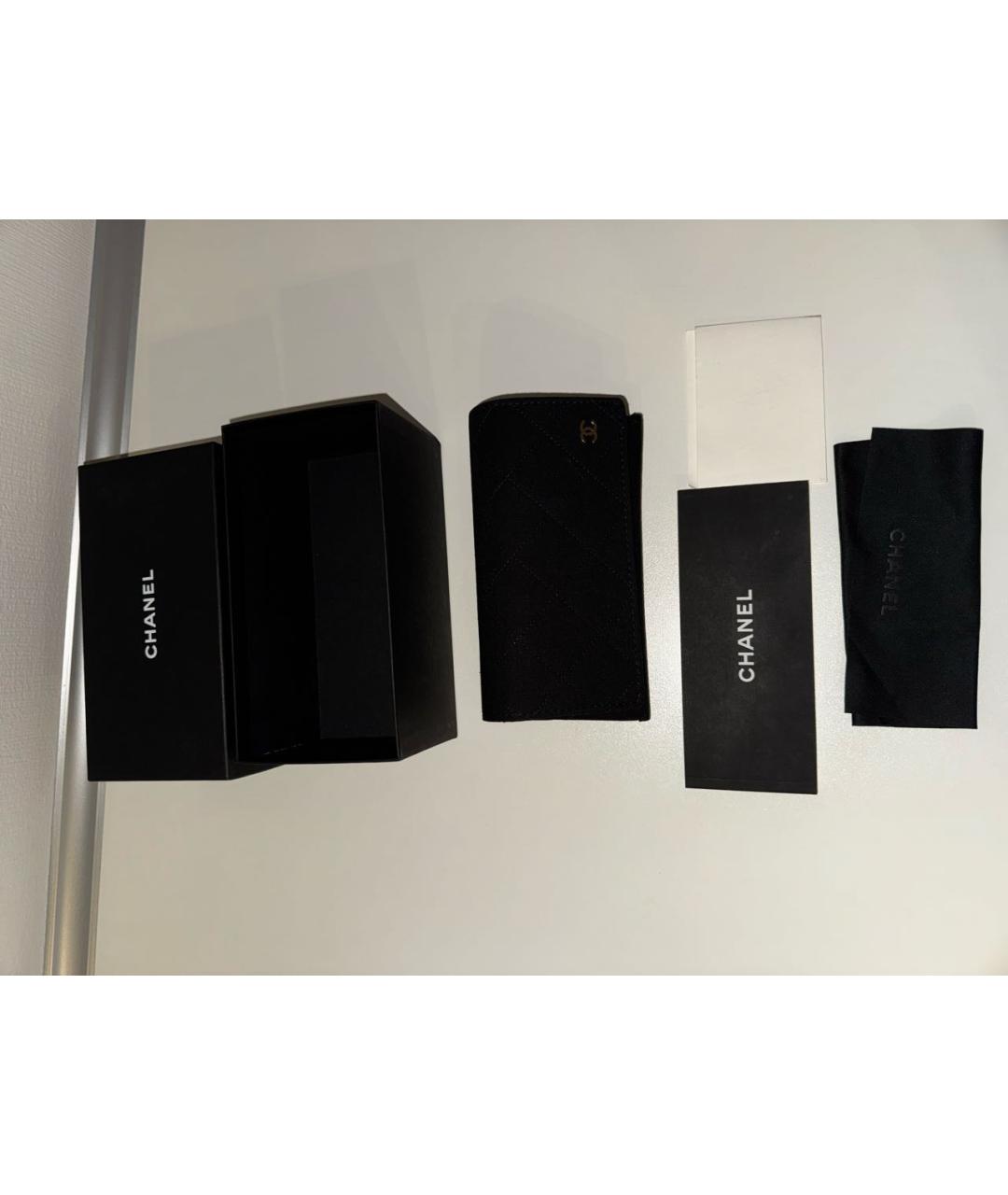 CHANEL Темно-синие металлические солнцезащитные очки, фото 4