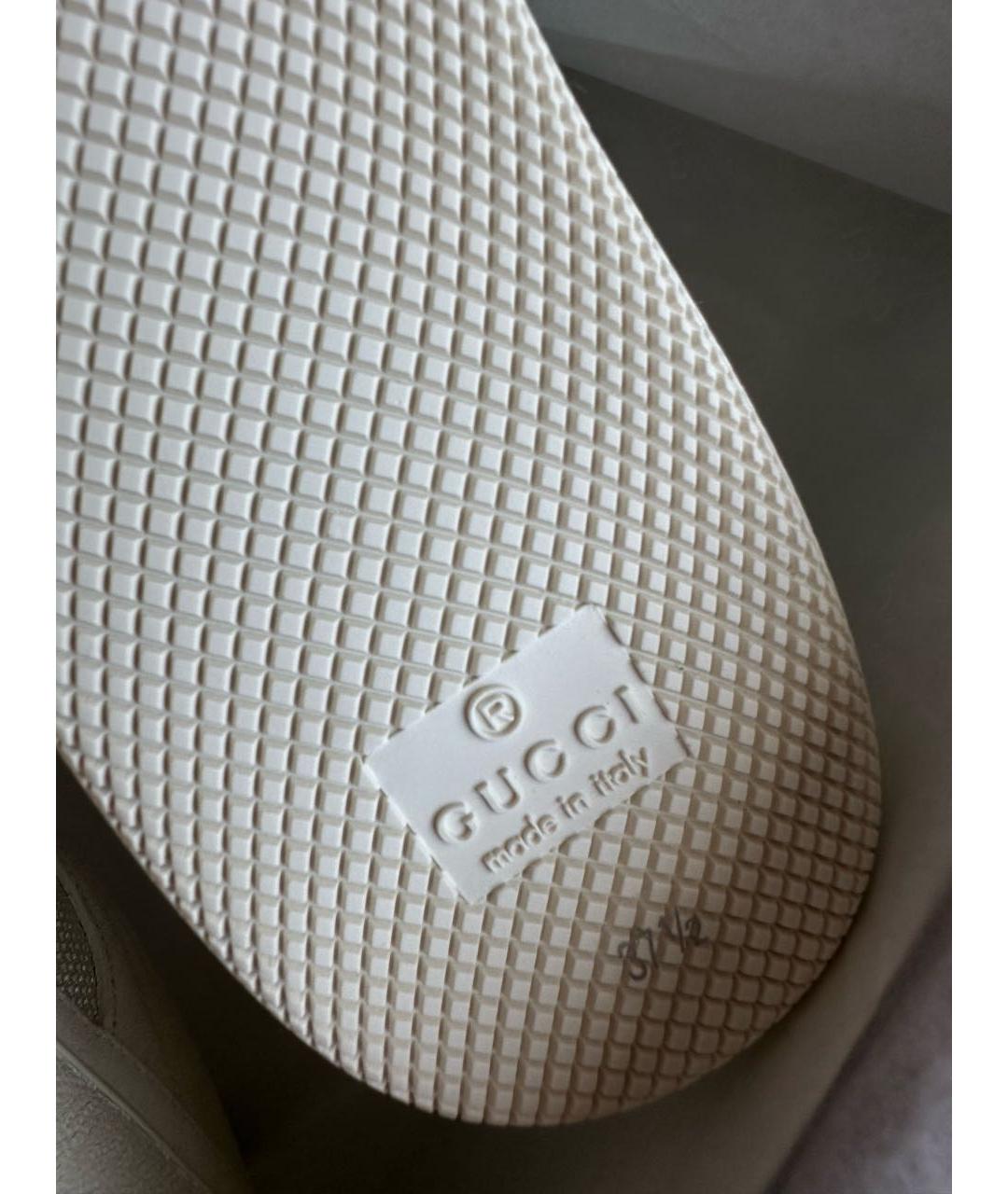 GUCCI Белые кожаные кеды, фото 8