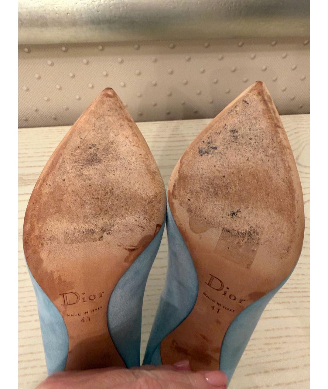 CHRISTIAN DIOR Бирюзовые туфли, фото 6