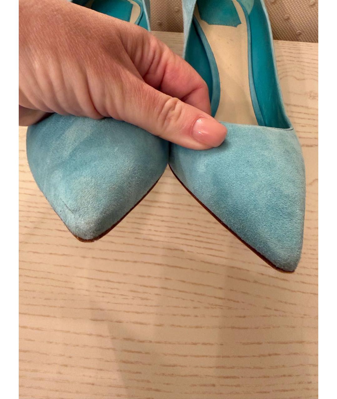 CHRISTIAN DIOR Бирюзовые туфли, фото 4