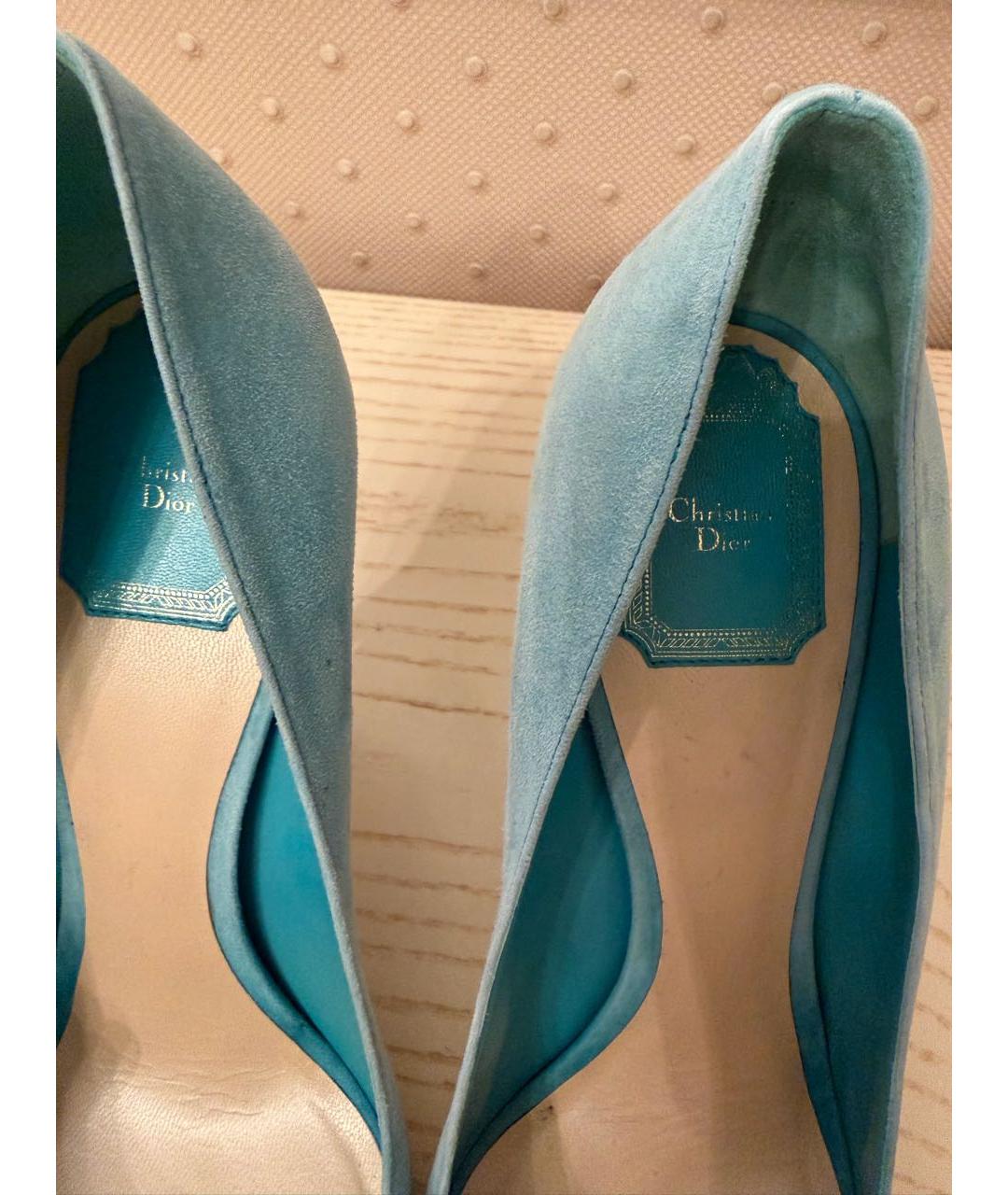 CHRISTIAN DIOR Бирюзовые туфли, фото 3
