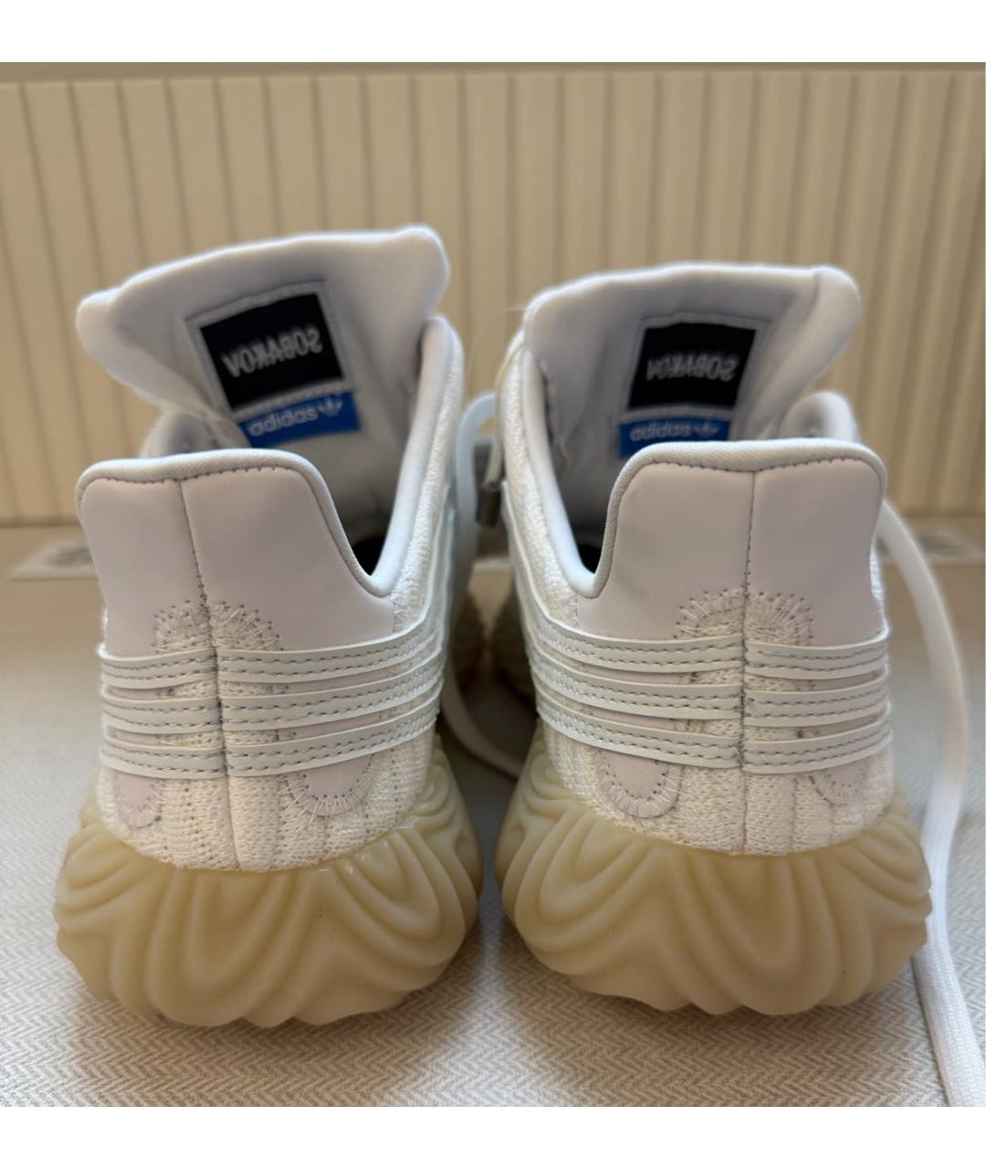 ADIDAS Белые текстильные кроссовки, фото 4