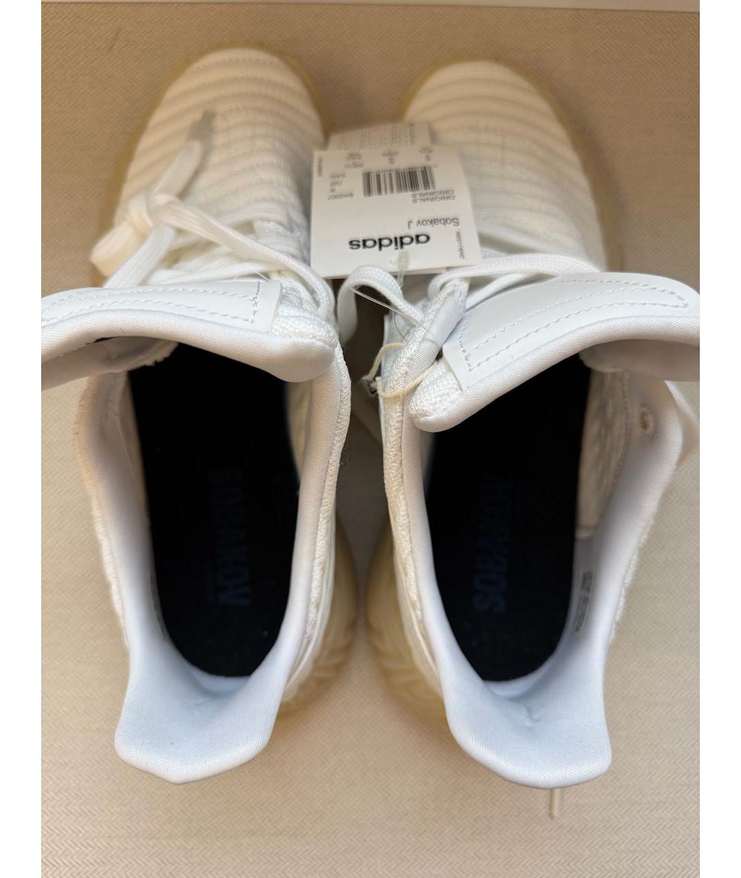 ADIDAS Белые текстильные кроссовки, фото 3