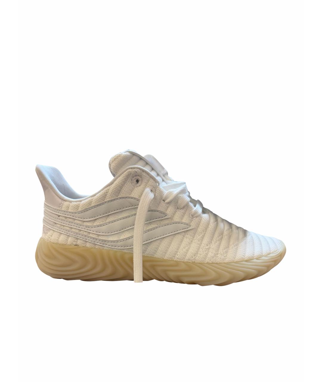 ADIDAS Белые текстильные кроссовки, фото 1