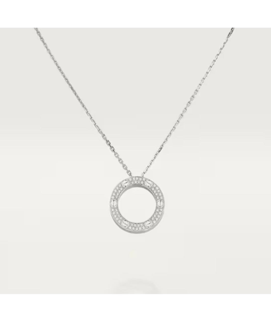 CARTIER Серебряное колье из белого золота, фото 4