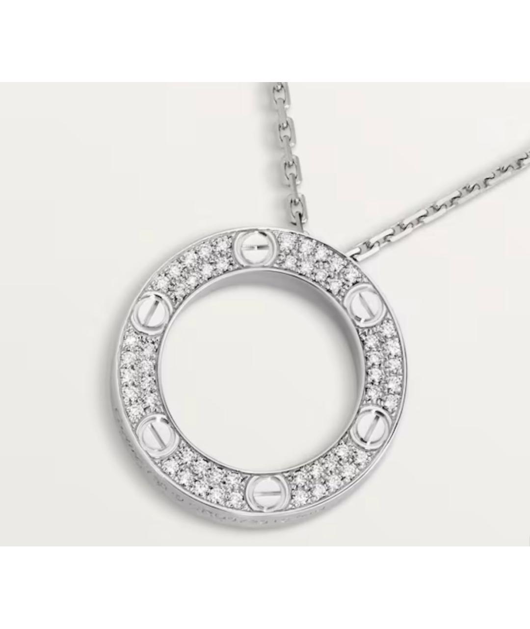 CARTIER Серебряное колье из белого золота, фото 3