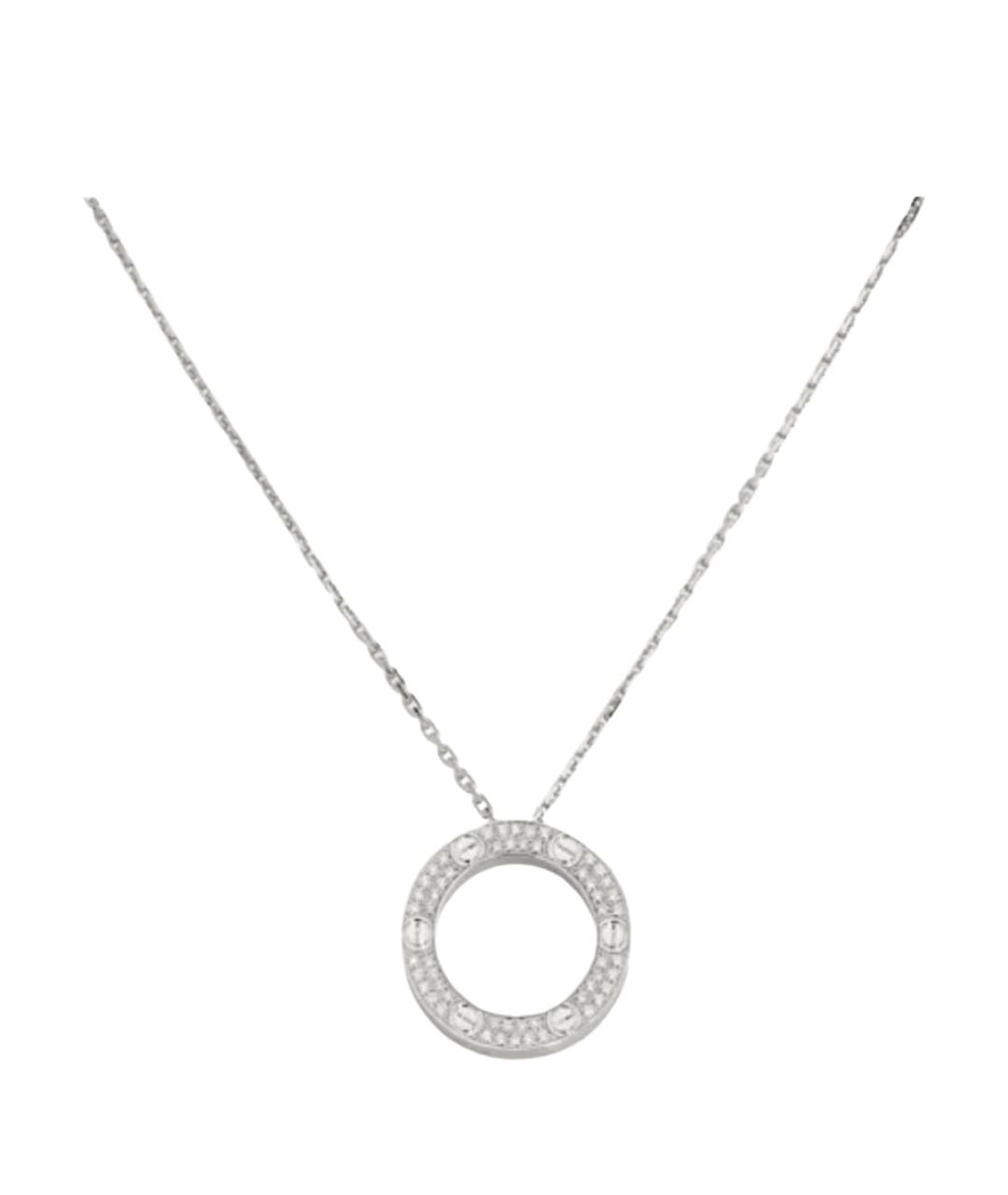 CARTIER Серебряное колье из белого золота, фото 1