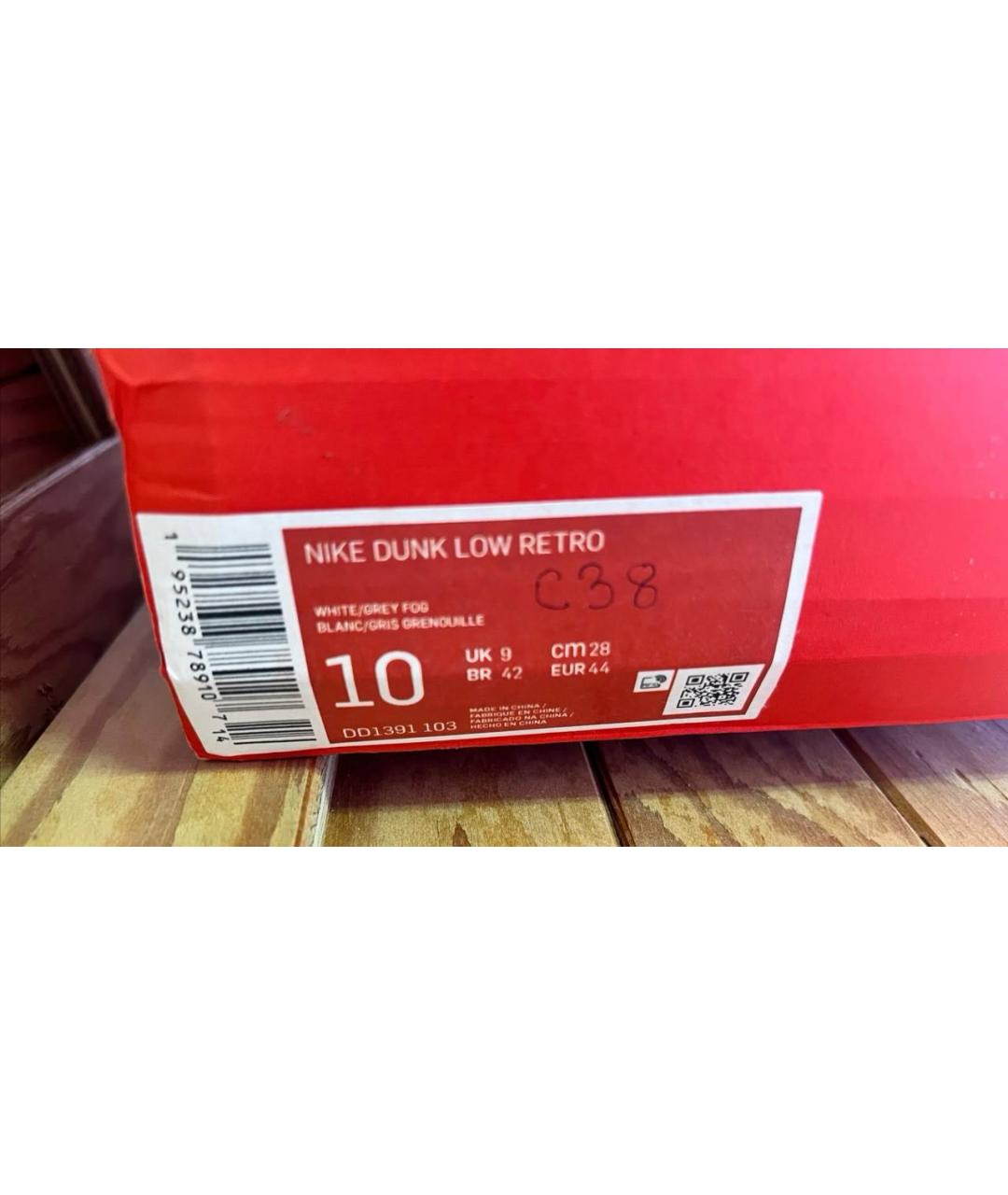 NIKE Серые кожаные низкие кроссовки / кеды, фото 6