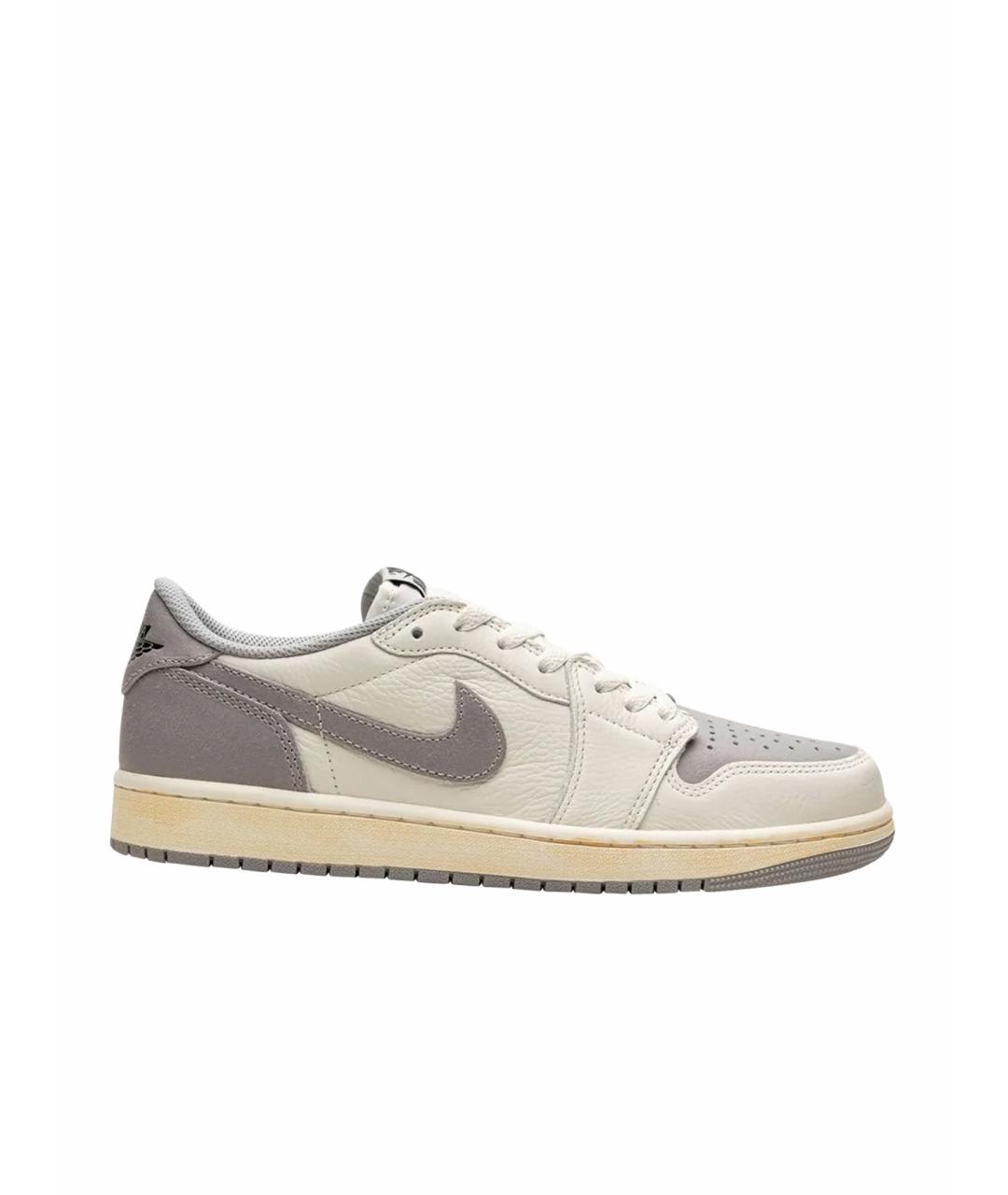 NIKE Белые кожаные низкие кроссовки / кеды, фото 1