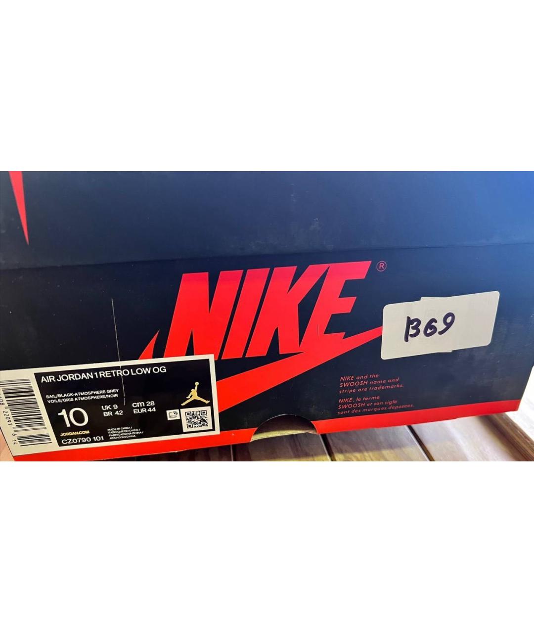 NIKE Белые кожаные низкие кроссовки / кеды, фото 5