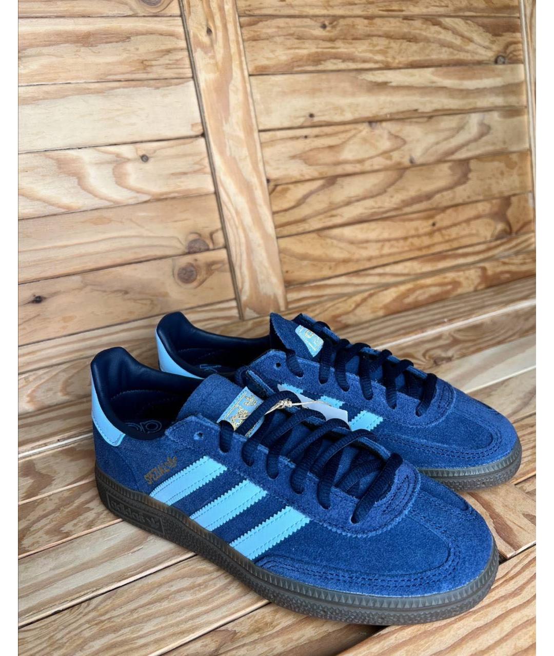 ADIDAS Темно-синие замшевые кроссовки, фото 2