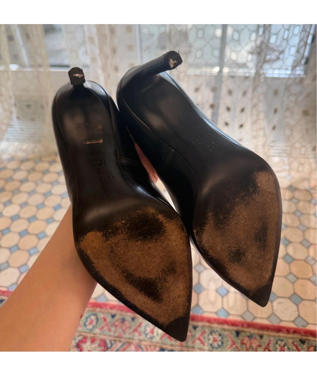 STUART WEITZMAN Черные кожаные туфли, фото 6