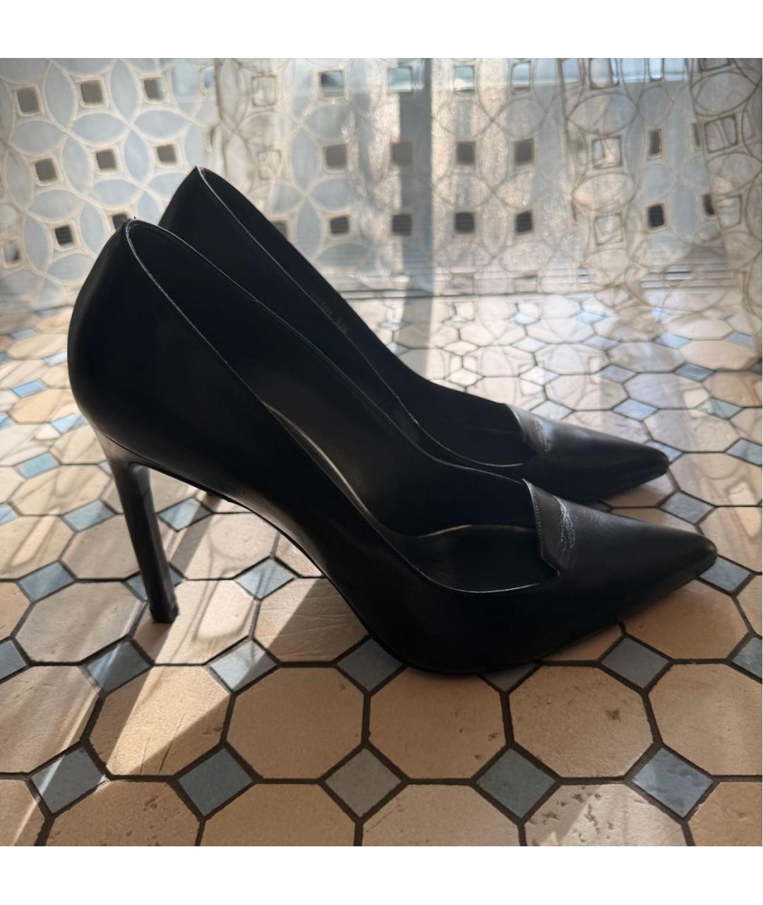 STUART WEITZMAN Черные кожаные туфли, фото 9