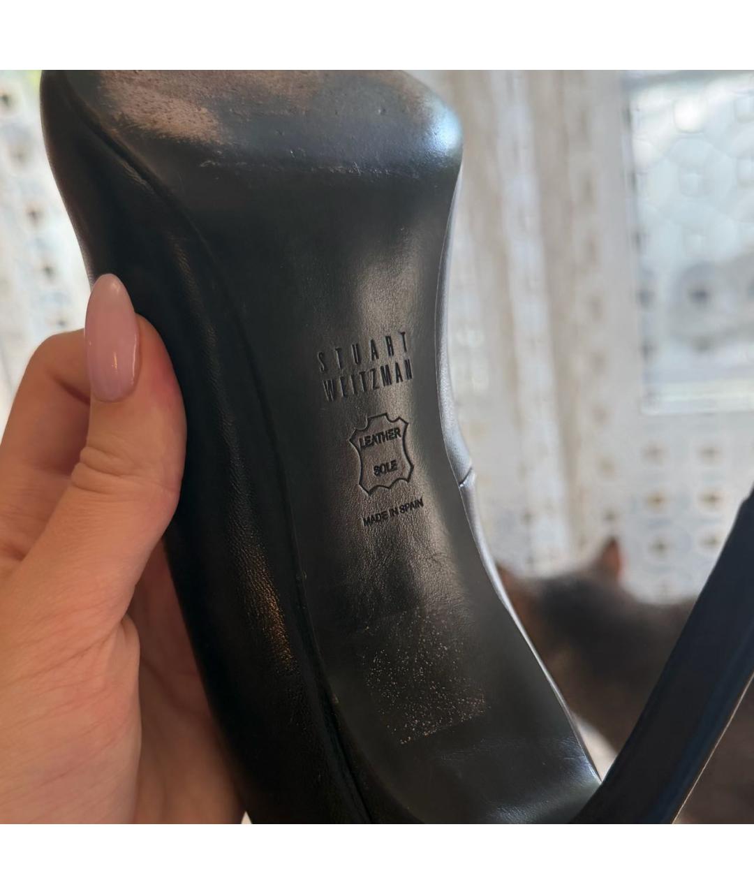 STUART WEITZMAN Черные кожаные туфли, фото 7
